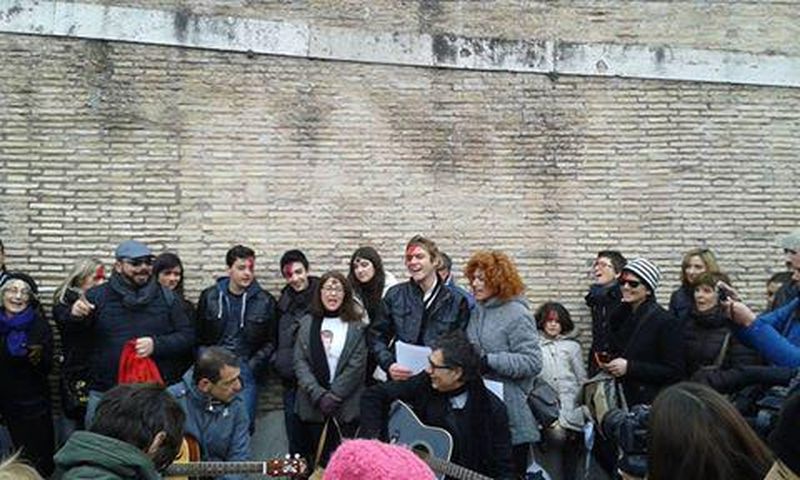 FlashMob in Piazza del Popolo a Roma il 16 gennaio