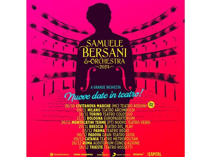 Samuele Bersani torna nei teatri con l'orchestra Samuele Bersani torna nei teatri con l'orchestra