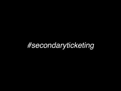 Secondary ticketing