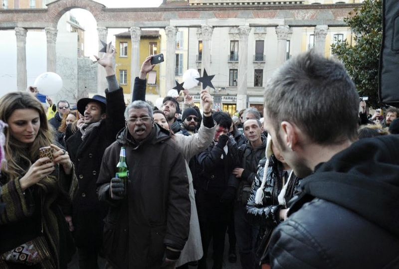 FlashMob alle Colonne di San Lorenzo a Milano il 17 gennaio