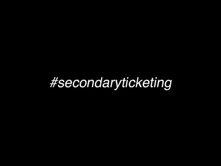 Secondary Ticketing