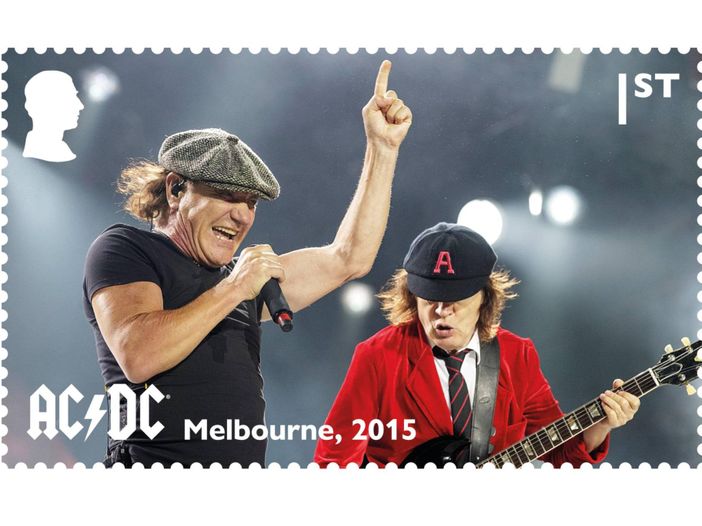 Una serie di otto francobolli per celebrare gli AC/DC
