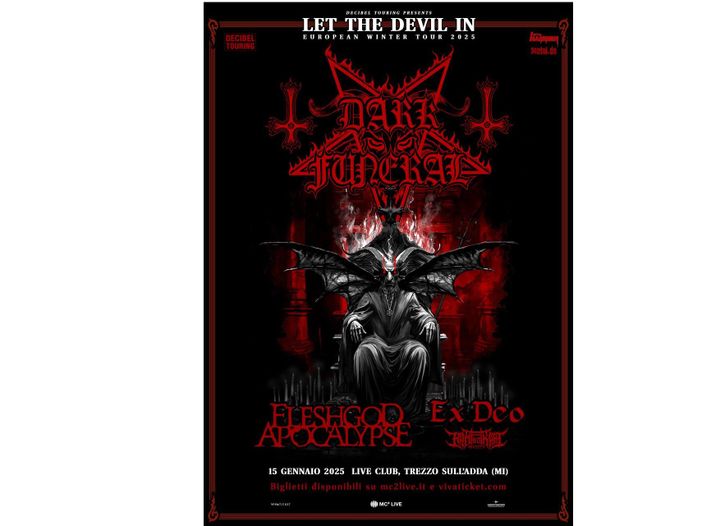 Dark Funeral: live in Italia a gennaio 2025 Dark Funeral: live in Italia a gennaio 2025