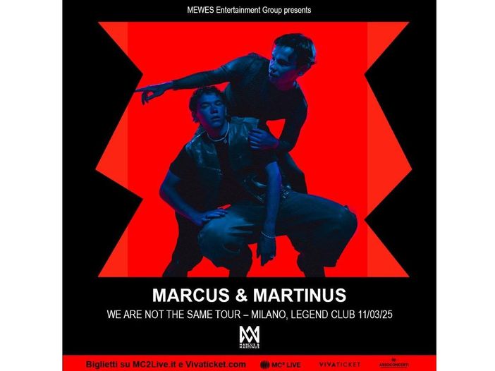 Dopo Eurovision, Marcus &amp; Martinus saranno in concerto in Italia