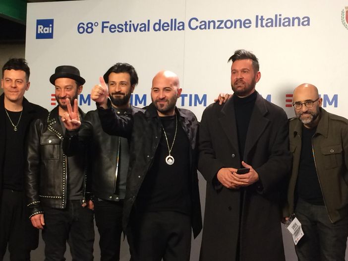 Sanremo 2018, i Negramaro (ospiti della terza serata) in sala stampa