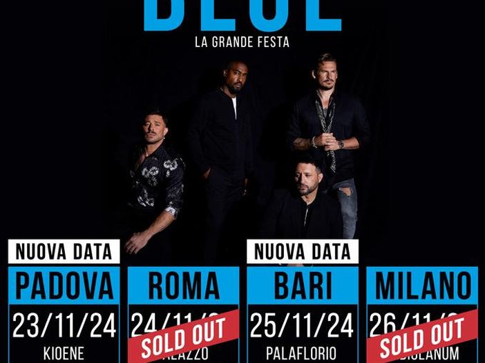 I Blue annunciano altri due concerti in Italia per il 2024 I Blue annunciano altri due concerti in Italia per il 2024