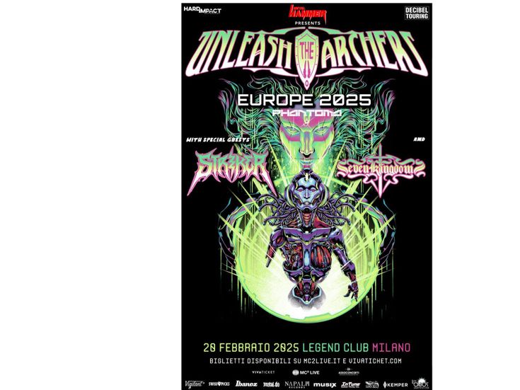 Unleash The Archers live italia 2025