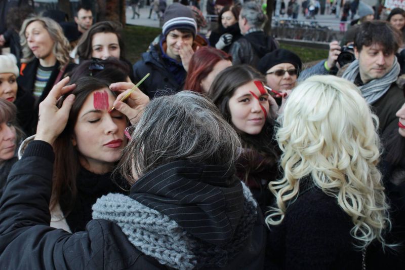 FlashMob alle Colonne di San Lorenzo a Milano il 17 gennaio